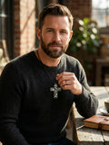Sacred Cross Pendant — Abalone Resin Cross Necklace | PHOS Exclusive